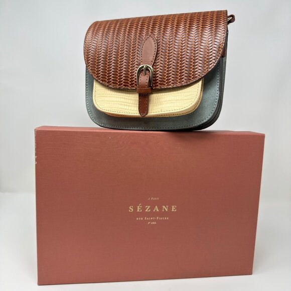 Sézane Handbags - NWB Sézane Romeo Bag Leather Woven Textured Crossbody W/Box&Dust Bag